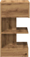 vidaXL - Nachtkastjes - 2 - st - 40x35x65 - cm - bewerkt - hout - artisanaal - eiken