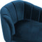 ALLIER - Chaise longue - Marineblauw - Linkerzijde - Fluweel