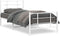 vidaXL-Bedframe-met-hoofd--en-voeteneinde-metaal-wit-90x200-cm