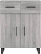 vidaXL - Dressoir - 69,5x34x90 - cm - bewerkt - hout - grijs - sonoma - eikenkleurig