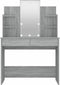 vidaXL - Kaptafel - met - LED-verlichting - 96x40x142 - cm - grijs - sonoma - eiken