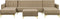 ABERDEEN - Bank U-vormig - Beige - 5 persoons - Universeel - Fluweel