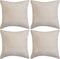 vidaXL - Kussenhoezen - 4 - stuks - beige - imitatie - suède - 50x50 - cm - polyester