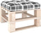 vidaXL - Palletkussen - 70x70x12 - cm - stof - ruitpatroon - grijs