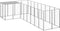 vidaXL - Hondenkennel - 10,89 - m² - staal - zilverkleurig