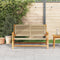 vidaXL - Ligbank - Beige - 76x122x73 - cm - Massief - Acaciahout