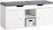 SoBuy FSR96-W - Schoenenbank - Gewatteerd kussen 2 planken 2 deuren - Wit