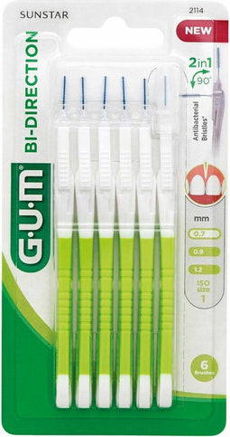 3x GUM Bi-Directions 0.7 mm 6 stuks