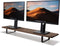 Oakywood Desk Shelf - Massief Walnoot / Zwart - Echt Hout Dual Monitor Standaard Beeldschermverhoger Clean Desk Ergonomisch Stijlvol