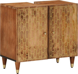 vidaXL - Wastafelkast - 62x33x58 - cm - massief - mangohout