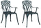 vidaXL - Tuinstoelen - 2 - Stuks - Groene - Gietaluminium