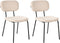 ADAIR - Eetkamerstoel set van 2 - Beige - Bouclé