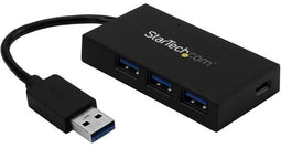 Startech.com HB30A3A1CFB - 4-Port USB Hub - USB 3.0 - 3x USB-A en 1x USB-C - Zwart