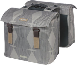 Basil Elegance - Dubbele fietstas MIK - 40-49L - Waterafstotend - Chateau taupe