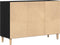 vidaXL - Dressoir - Zwart - Eiken - 103,5x35x70 - cm
