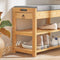 SoBuy FSR49-N - Schoenenrek met Zijkast en Zitgedeelte - Bamboe - 55x30x46cm
