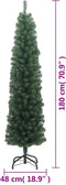 vidaXL - Kunstkerstboom - met - standaard - smal - 180 - cm - PVC - groen