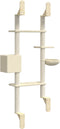 vidaXL - Kattenmeubel - wandgemonteerd - met - krabpaal - 180 - cm - crèmekleurig