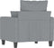 vidaXL Fauteuil 60 cm stof lichtgrijs