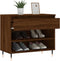 vidaXL - Schoenenkast - 70x36x60 - cm - bewerkt - hout - bruin - eikenkleur