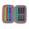 Dubbele etui BlackFit8 M854 Roze 12.5 x 19.5 x 4 cm (28 Onderdelen)