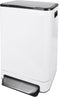 DESQ® Prullenbak 40 liter - Pedaalemmer - RVS - Binnenemmer - Geurfilter - Softclose - Dutch Design - Wit