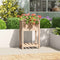 vidaXL - Plantenbak - met - schap - 54x34,5x81 - cm - massief - grenenhout