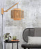GOOD&MOJO Wandlamp Bhutan - Bamboe/Zwart - 55x44x45cm - Binnen Scandinavisch,Bohemian