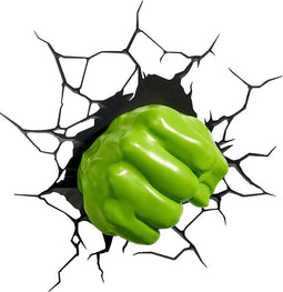 Marvel 3D Light Hulk Vuist - Wandlamp - Draadloos met timer - Groen