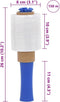 vidaXL - Stretchfilm - met - handvat - 10 - st - transparant - 23 - μm - 10 - cm - x - 150 - m