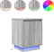 vidaXL - Nachtkastjes - met - led-verlichting - 2 - st - 38x34x50 - cm - grijs - sonoma