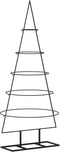 vidaXL - Kerstdecoratie - kerstboom - 125 - cm - metaal - zwart