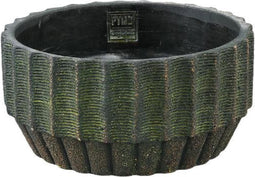 PTMD Bloempot Niki - 25x25x12 cm - Cement - Groen