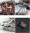WRJAHCG 66141763 - Wandklok Uil - Handgeschilderd harsmateriaal - Rood/Roestbruin