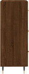 vidaXL - Dressoir - 34,5x34x90 - cm - bewerkt - hout - bruin - eikenkleur