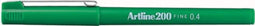 ARTLINE 200 Stift - 1 stuk - 0,4mm Lijndikte - Groen