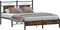 vidaXL - Bedframe - zonder - matras - hout - gerookt - eikenkleurig - 140x200 - cm