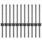 vidaXL - Hekpalen - 11 - stuks - U-kanaal - Grijs - 40 - cm - Staal