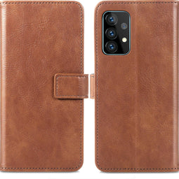 imoshion Hoesje Geschikt voor Samsung Galaxy A52 (4G) / A52s / A52 (5G) Hoesje Met Pasjeshouder - imoshion Luxe Bookcase - Bruin