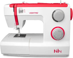 Veritas Niki - Naaimachine - 23 steken - Wit met rood