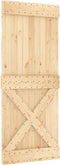 vidaXL - Schuifdeur - met - beslag - 85x210 - cm - massief - grenenhout