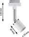 Paulmann Pure II - 230V-railsysteem lamp GU10 10 W LED - Chroom Wit