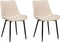 Set van 2 eetkamerstoelen AVILLA Bouclé Beige
