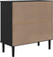 vidaXL - Dressoir - SENJA - 80x35x80 - cm - rattan - look - massief - grenenhout - zwart