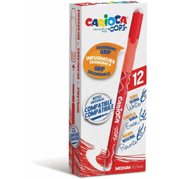 Pen Carioca Oops Rood 0,7 mm (12 Stuks)