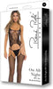 Rene Rofe Lingerie Bodystocking On All Night 2Pc Set Zwart