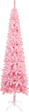 vidaXL - Kerstboom - smal - 120 - cm - roze