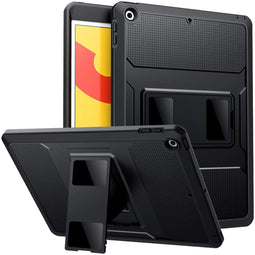 Accezz Rugged Back Case iPad 10.2 (2019/2020/2021) - Ingebouwde screenprotector - Zwart