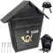 Brievenbus Wand Hangend - Maxorit Husy - Postbus Mailbox - Wandbrievenbus - RVS - Zwart