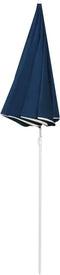 vidaXL - Parasol - met - stalen - paal - 180 - cm - blauw